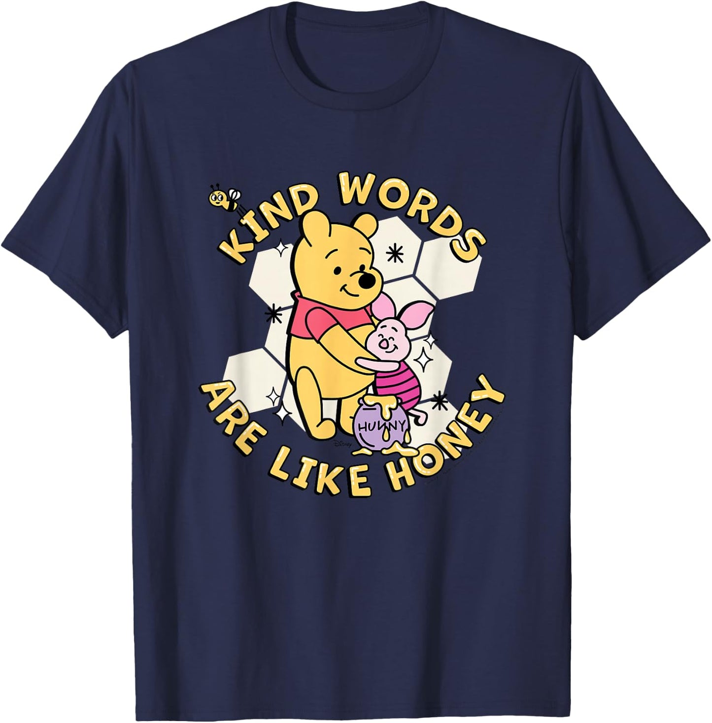 Winnie The Pooh - Kind Words are Like Honey T-Shirt - T-Shirt | Navy