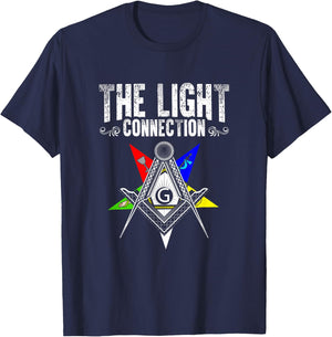 Light Connection OES Masonry Freemasonry Masonic Freemason T-Shirt - T-Shirt | Navy