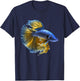 Yellow & blue Siamese fighting Betta fish Aquarium Owner T-Shirt - T-Shirt | Navy