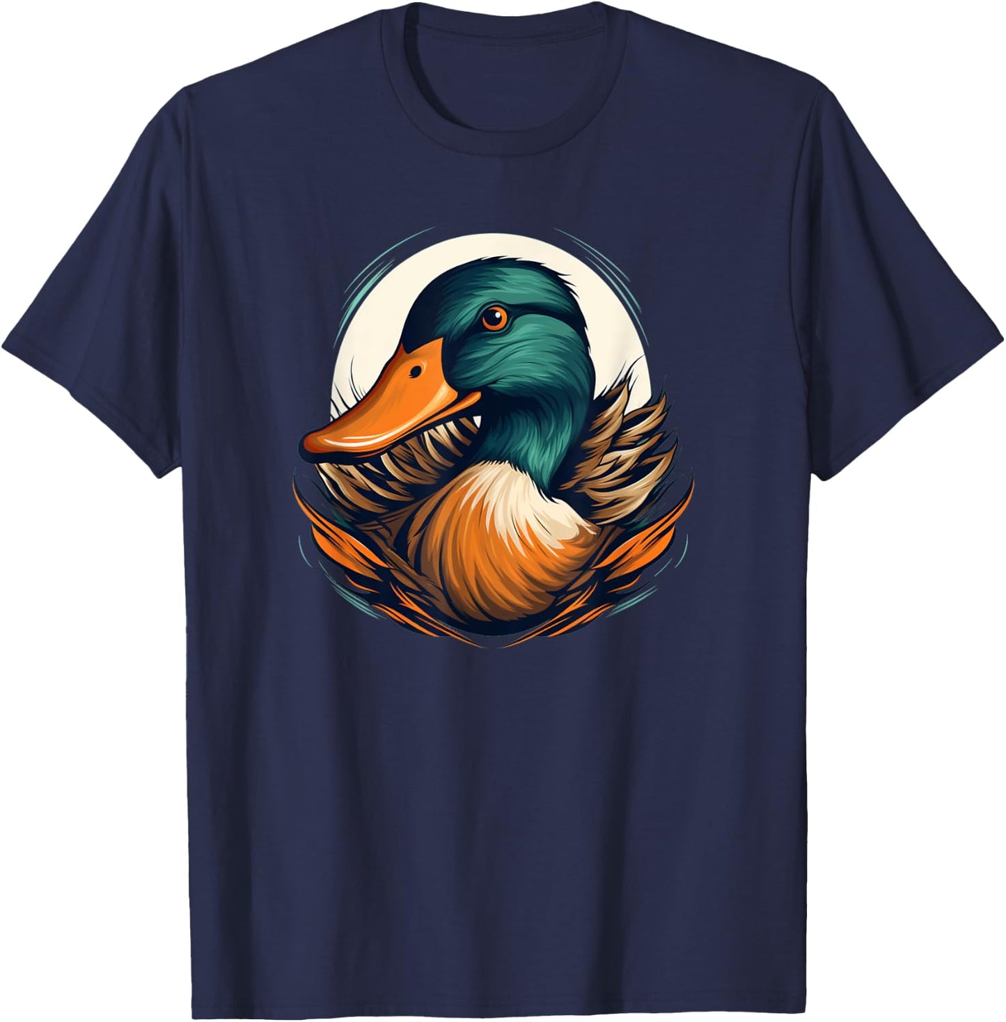Cool Mallard Duck Face T-Shirt - T-Shirt | Navy