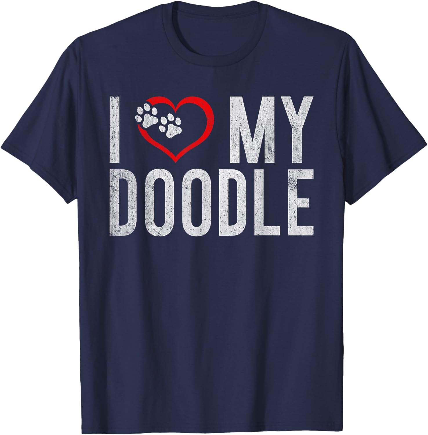 I love my Doodle Golden Doodle T-Shirt - T-Shirt | Navy