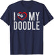 I love my Doodle Golden Doodle T-Shirt - T-Shirt | Navy