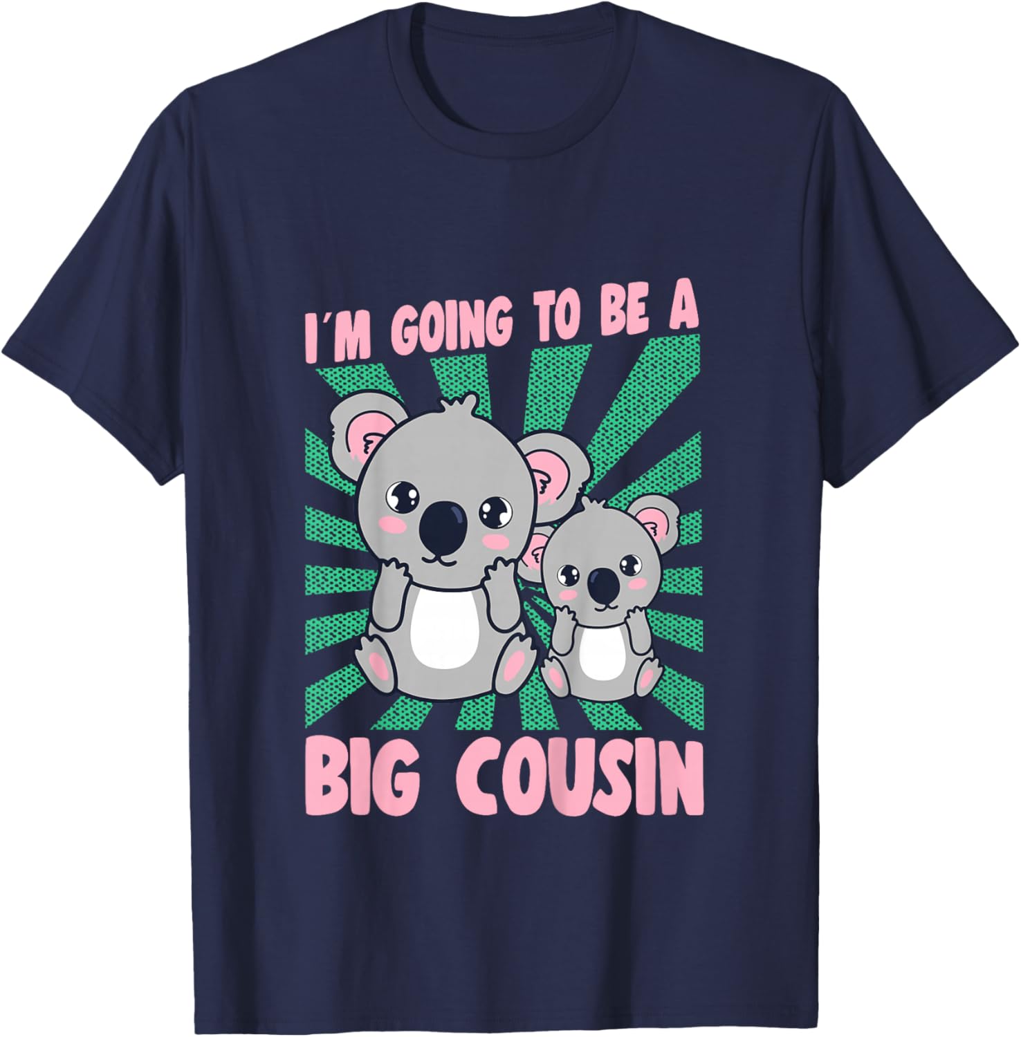 Kids I Will Be A Big Cousin Koala Graphic Big Cousin T-Shirt - T-Shirt | Navy