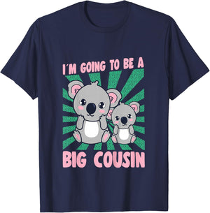 Kids I Will Be A Big Cousin Koala Graphic Big Cousin T-Shirt - T-Shirt | Navy