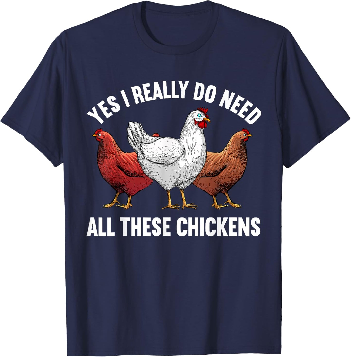 Cool Chicken Art Women Poultry Animal Chicken Farmer T-Shirt - T-Shirt | Navy