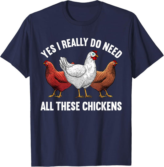 Cool Chicken Art Women Poultry Animal Chicken Farmer T-Shirt - T-Shirt | Navy