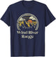 Wind River Range Mountains Wyoming Hiking Outdoors Retro T-Shirt - T-Shirt | Navy