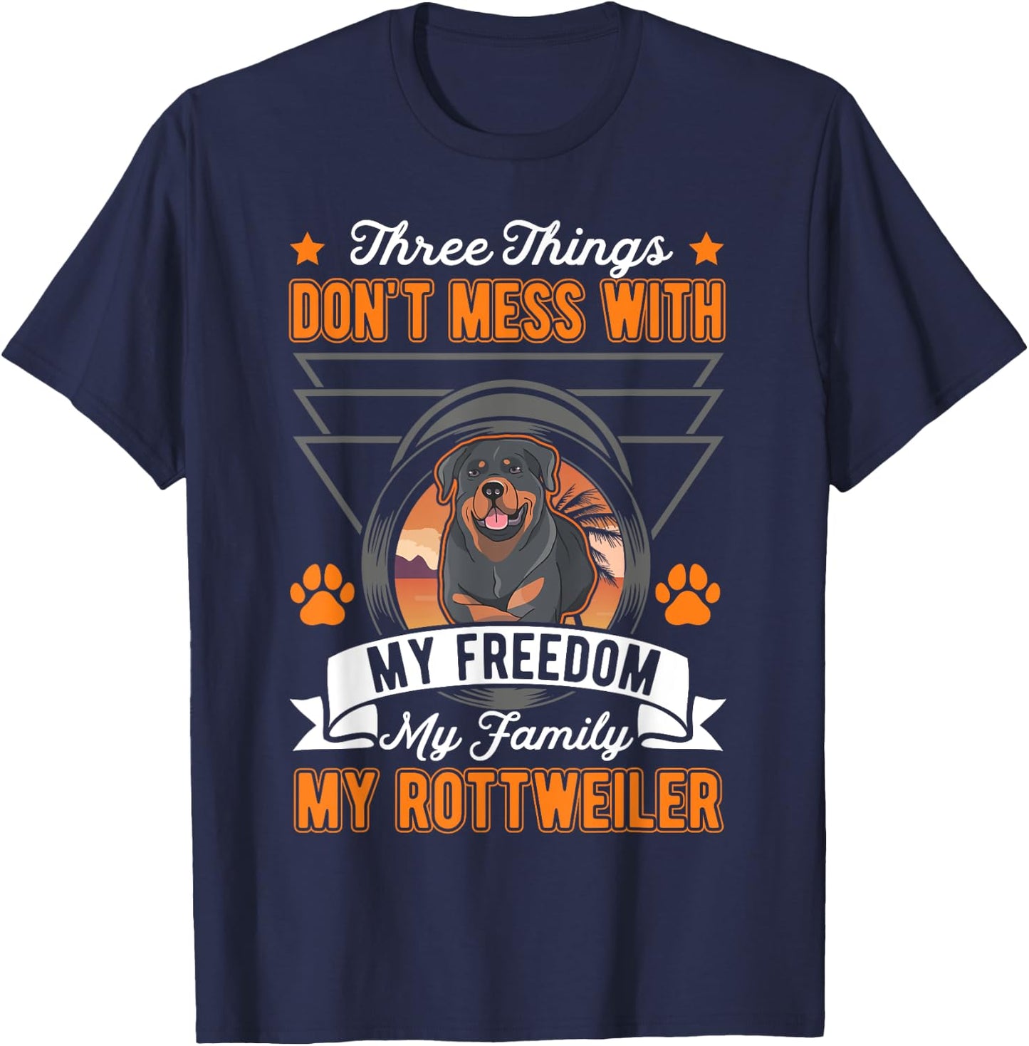 Rottweiler Freedom Family Rotti Rottweiler T-Shirt - T-Shirt | Navy