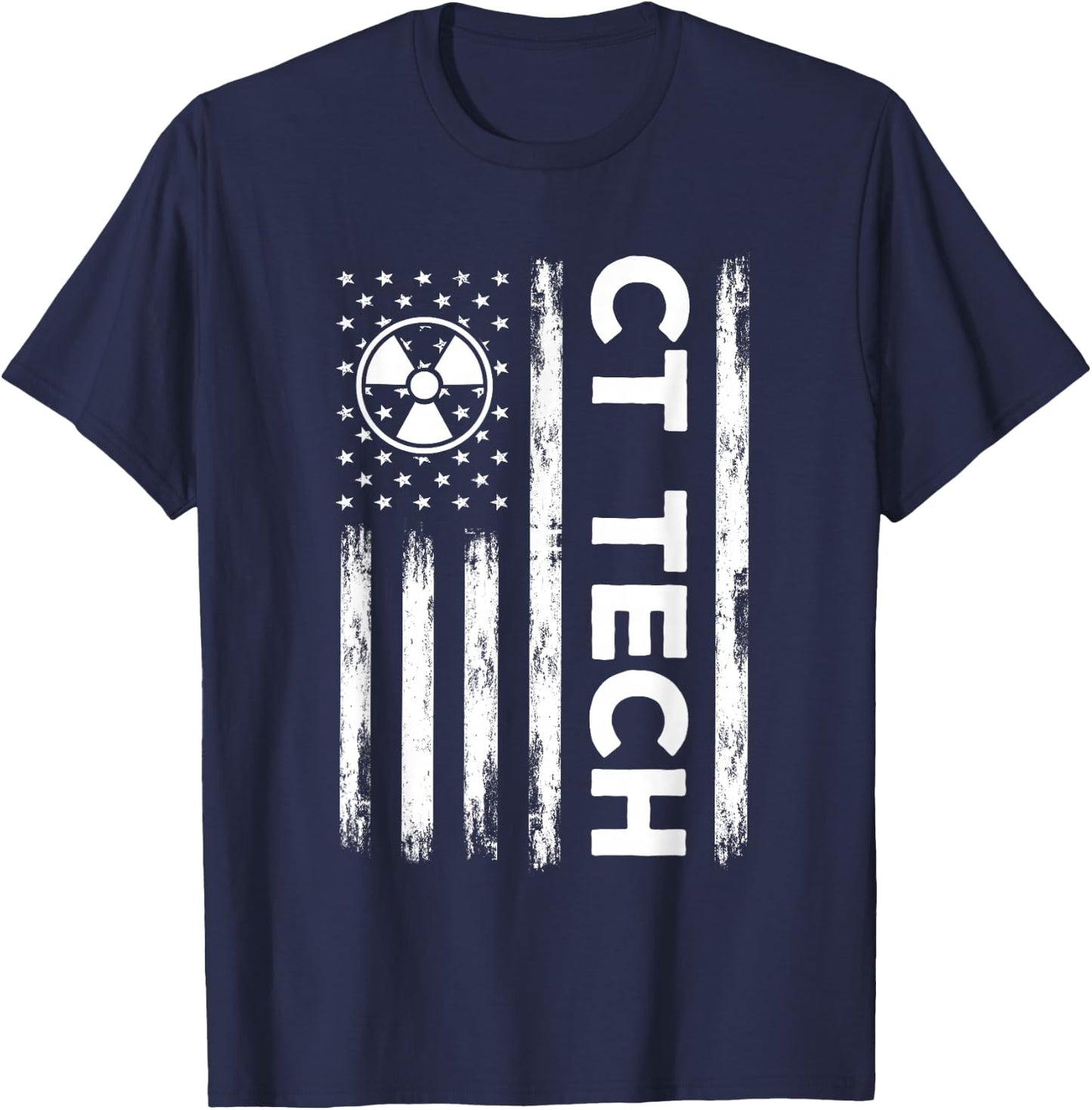 CT Tech USA Flag Radiologic Technologist Radiology America T-Shirt - T-Shirt | Navy