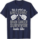 Brain Survivor awesome looks like Brain Cancer T-Shirt - T-Shirt | Navy
