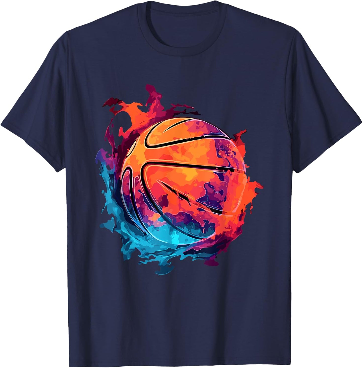 Colorful Basketball Player Outfit Slam Dunk Boys T-Shirt - T-Shirt | Navy