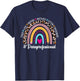 Paraprofessional Shirts Leopard Rainbow 100 Days Of School T-Shirt - T-Shirt | Navy