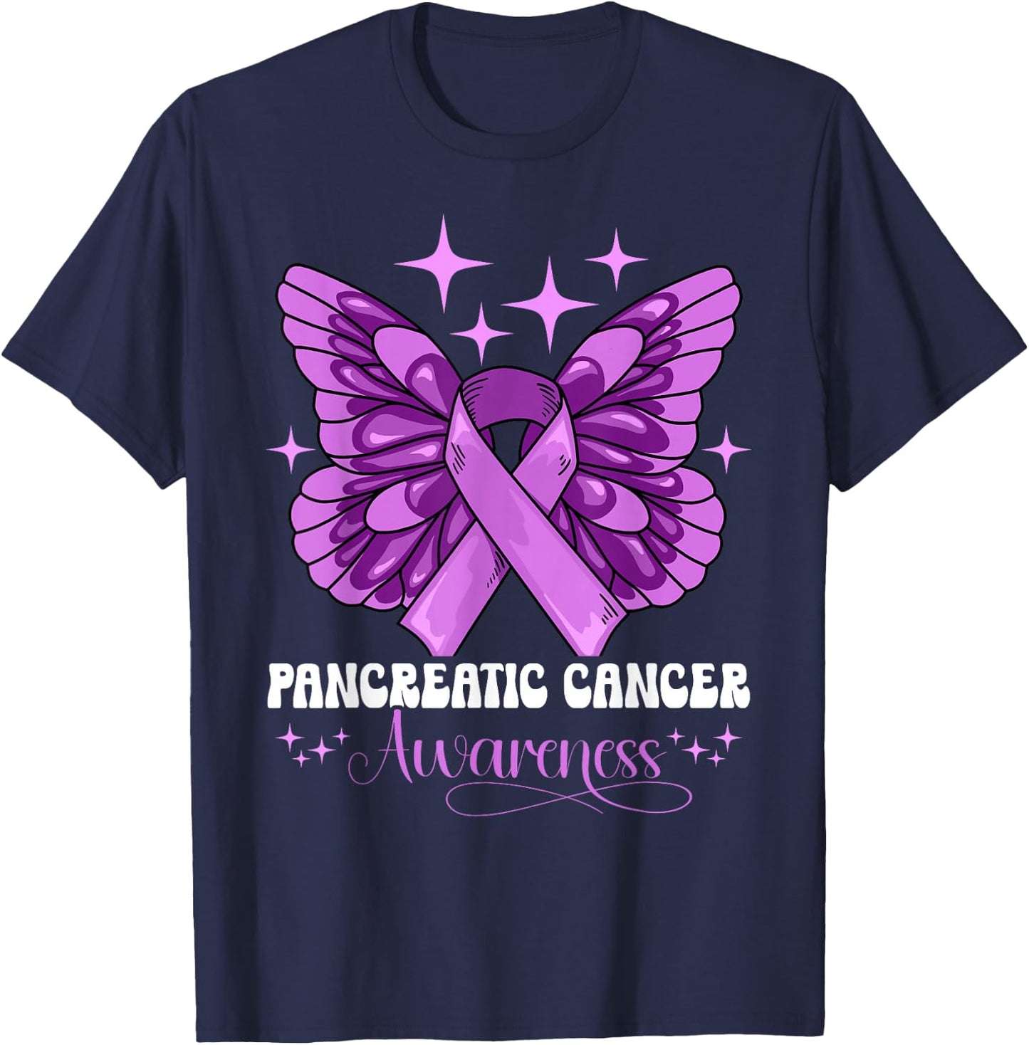 Pancreatic Cancer Awareness T-Shirt - T-Shirt | Navy