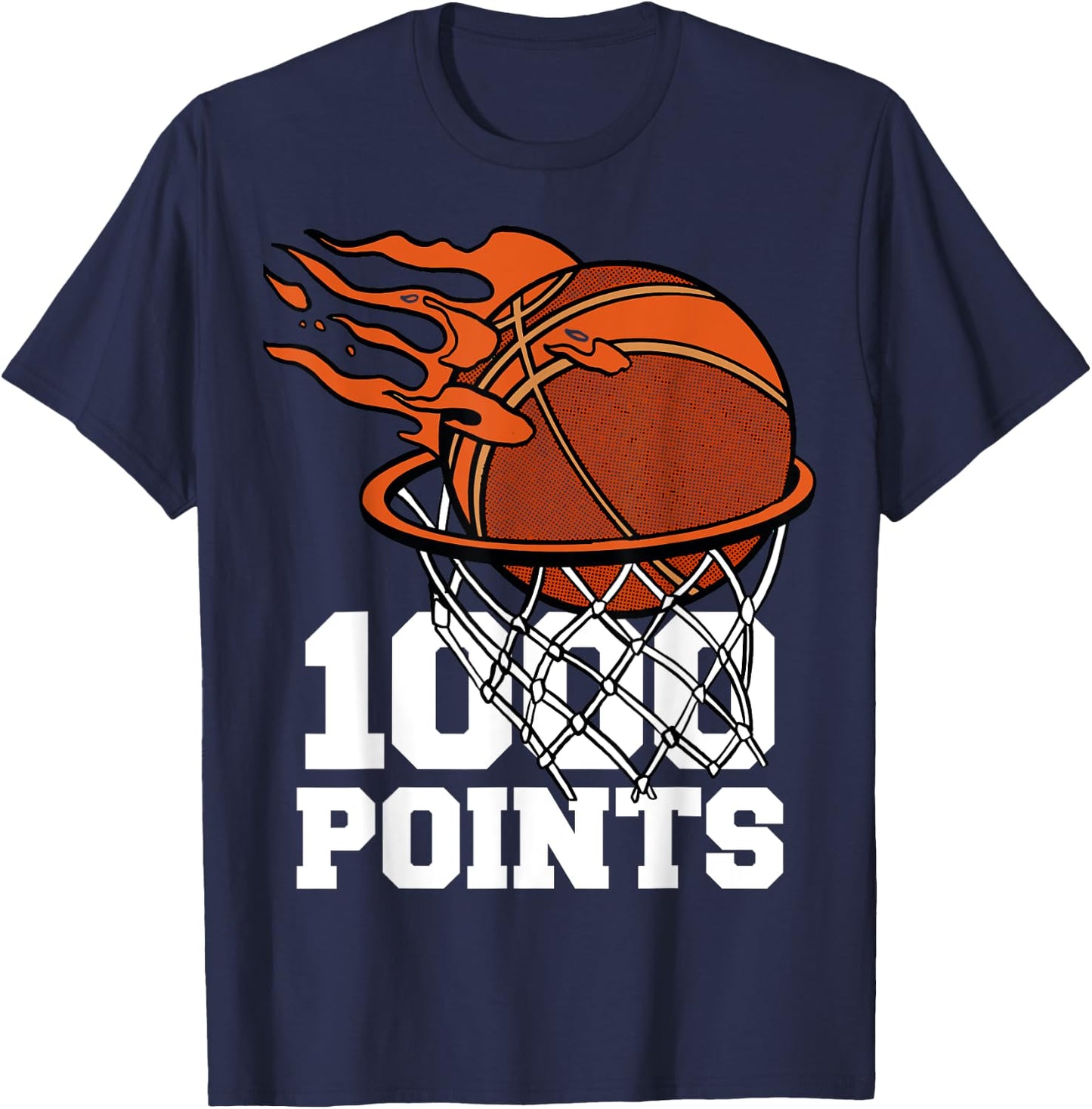 1000 Points Basketball Scorer High School Basketball Player T-Shirt - T-Shirt | Navy