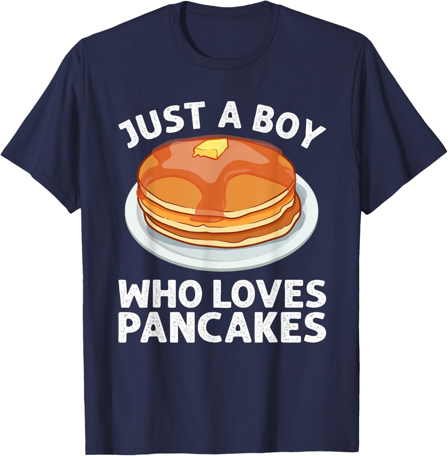 Cute Pancake Art Men Boys Pancake Maker Flapjack Pancakes T-Shirt - T-Shirt | Navy