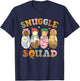 Retro Groovy Snuggle Squad Leopard Babies NICU Nurse T-Shirt - T-Shirt | Navy