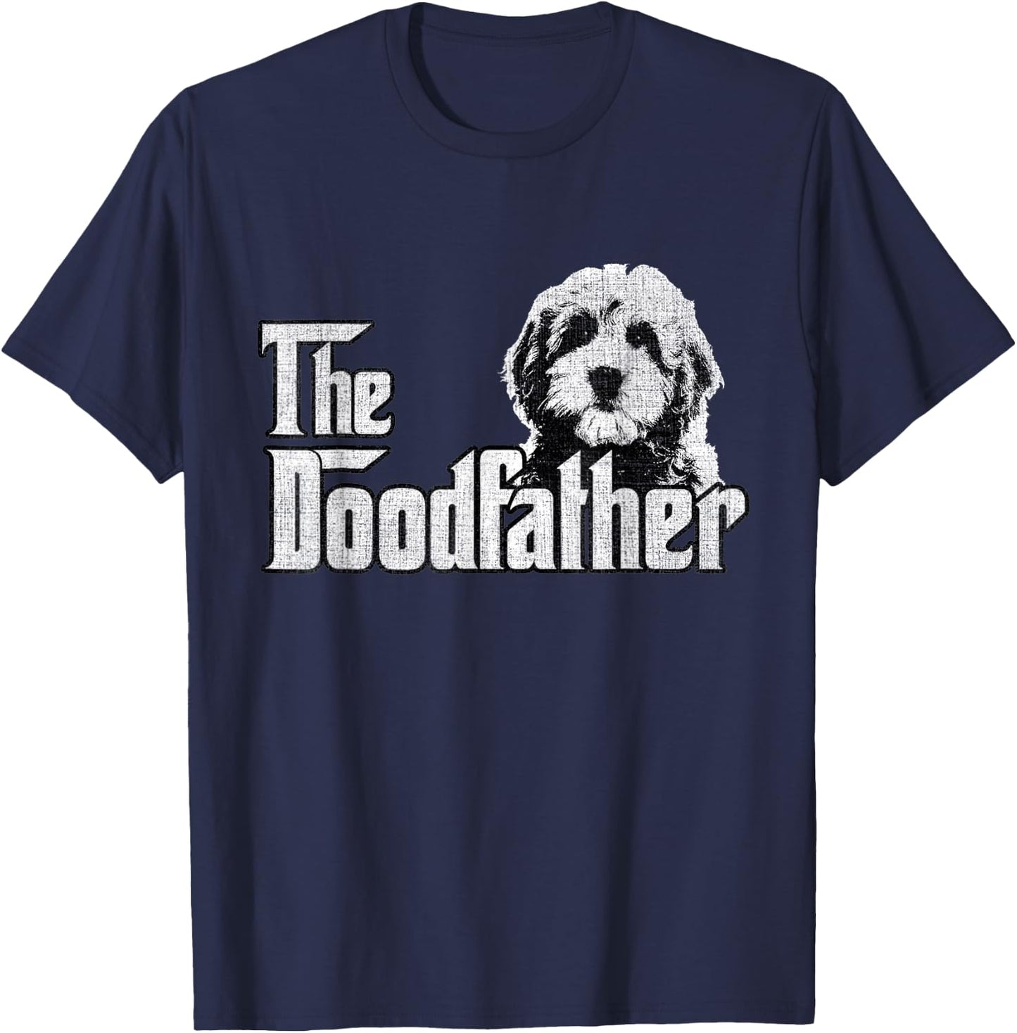 The Doodfather Goldendoodle Dog Doodle Dad Fathers Day T-Shirt - T-Shirt | Navy