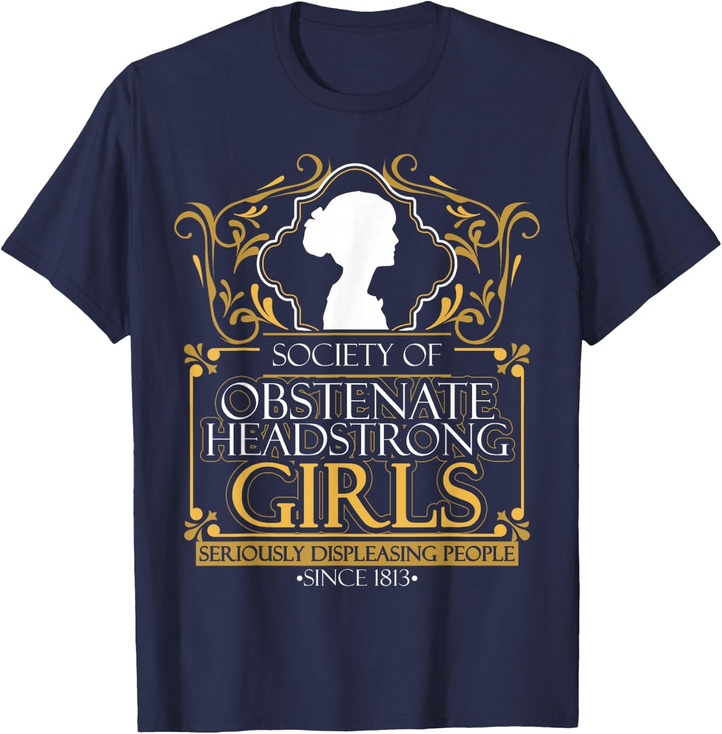Jane Austen Quote Bookworm Novelist Reading T-Shirt - T-Shirt | Navy