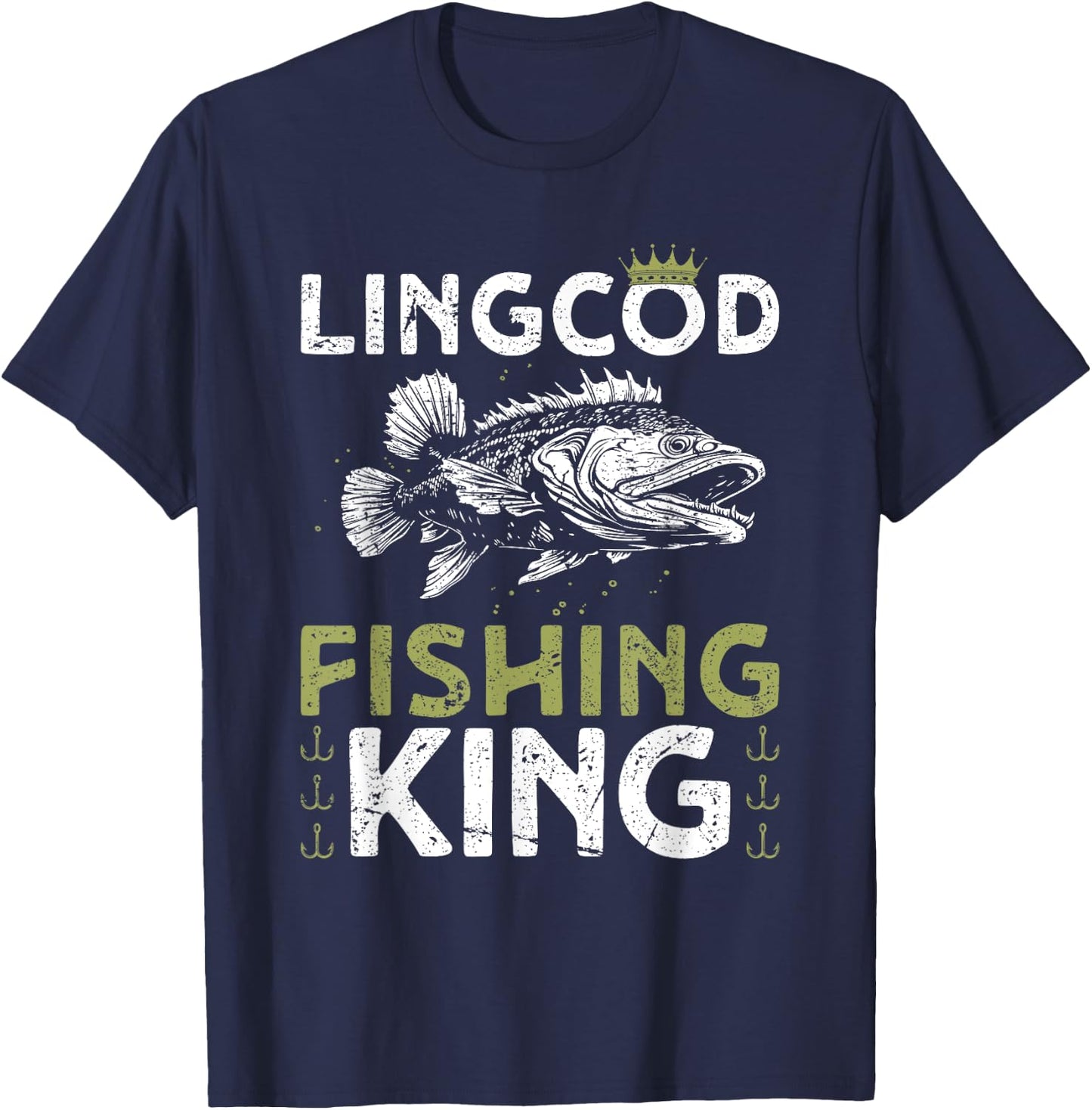 Lingcod Fishing King T-Shirt - T-Shirt | Navy