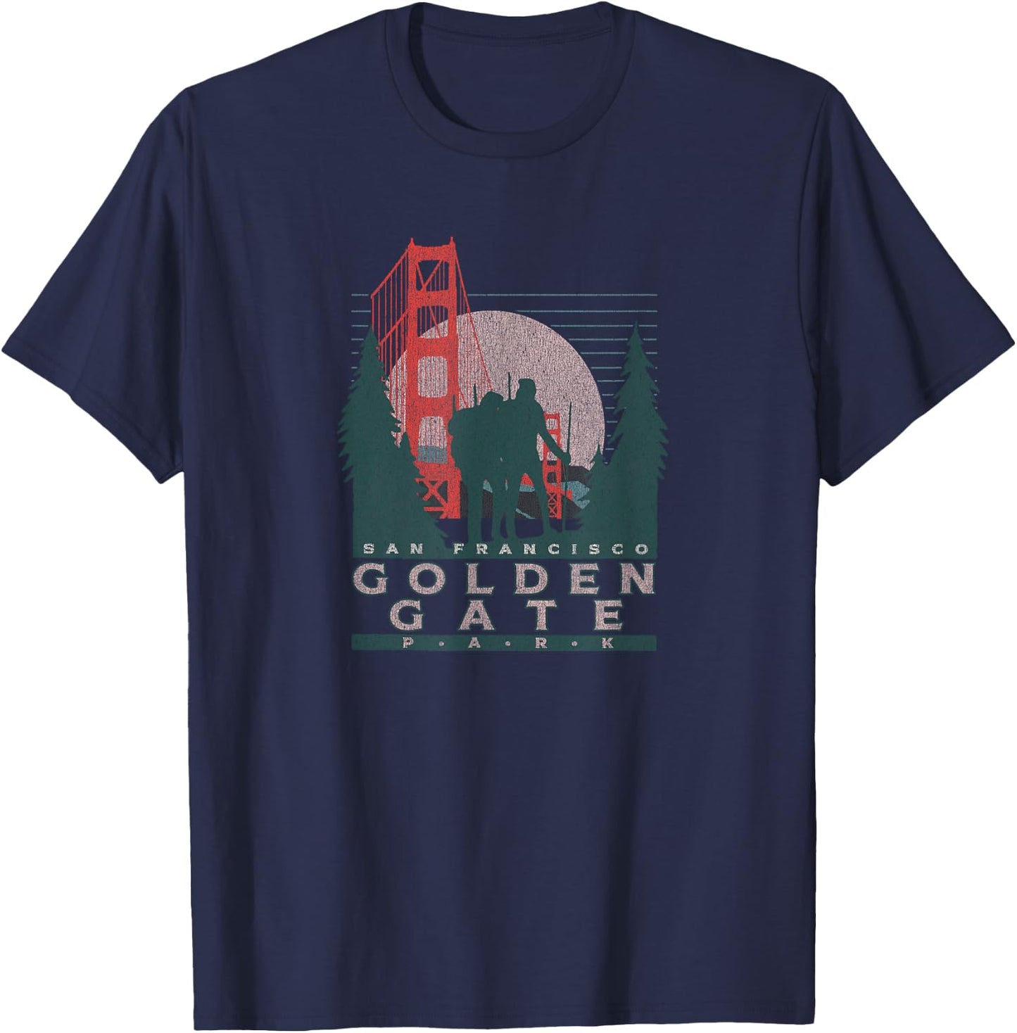 Golden Gate Park San Francisco Vintage T-Shirt - T-Shirt | Navy