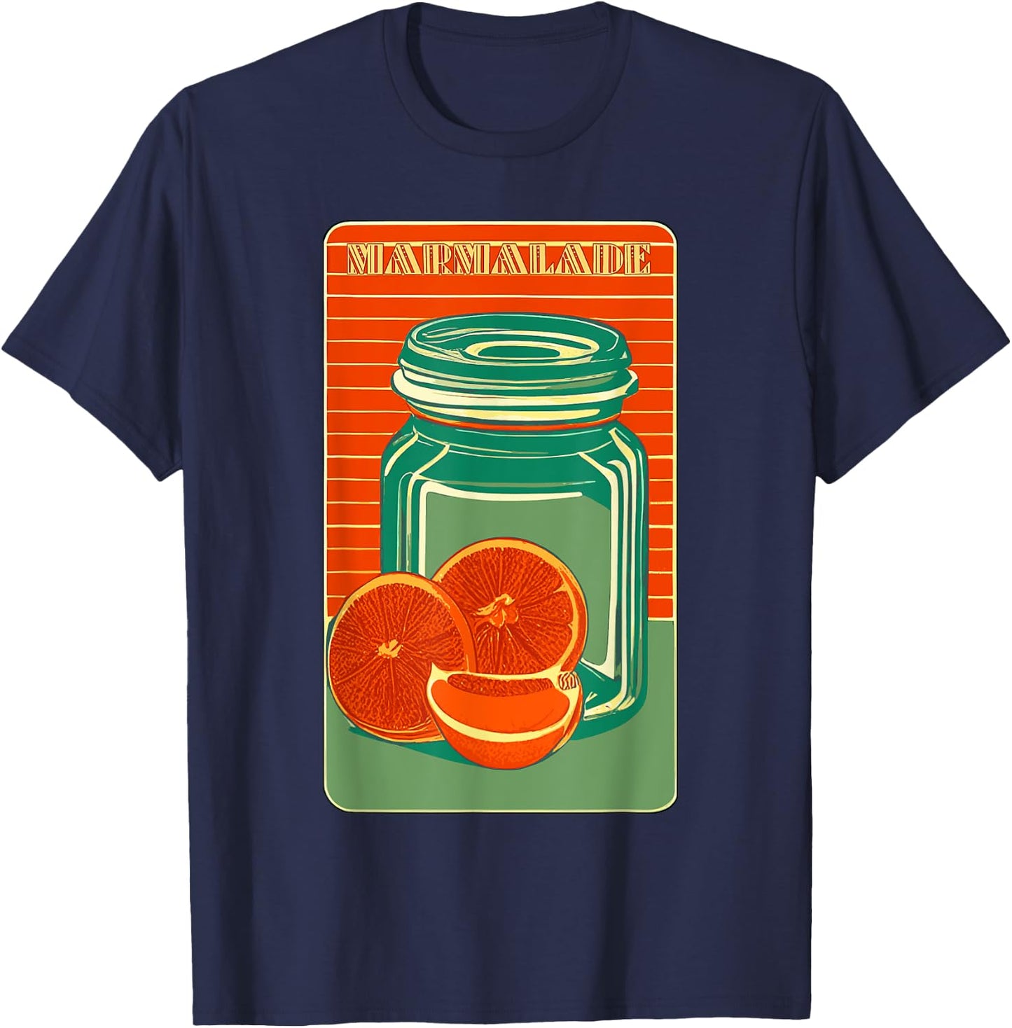 Marmalade retro (orange citrus preserve jam fans) T-Shirt - T-Shirt | Navy