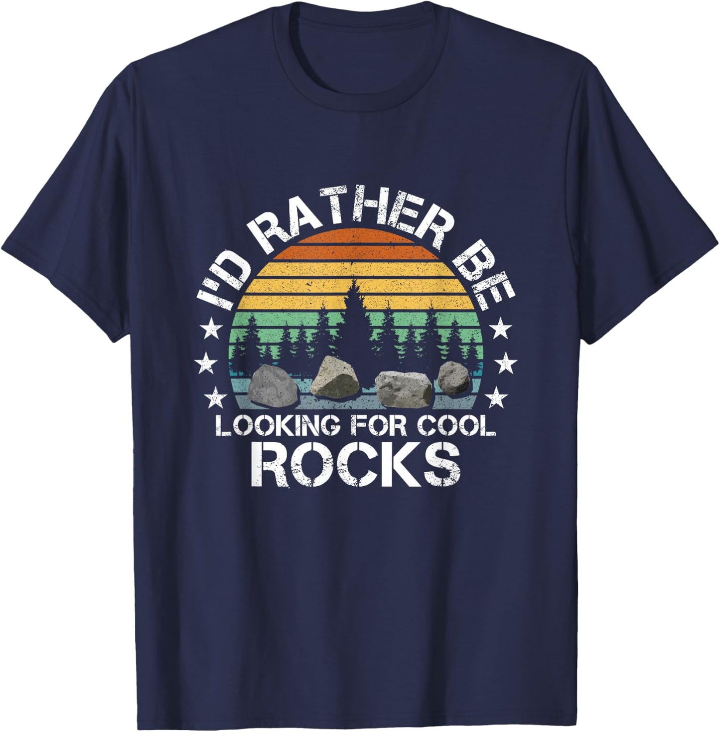 Rock Collecting Rock Collector Geology Geologist T-Shirt - T-Shirt | Navy