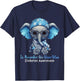In November We Wear Blue Elephant Diabetes Awareness Gifts T-Shirt - T-Shirt | Navy