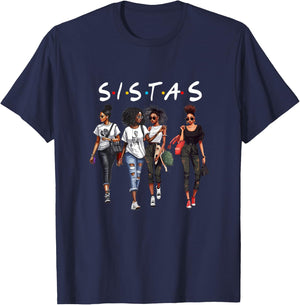 Melanin Queen African American Pride Black Girl Magic Attire T-Shirt - T-Shirt | Navy