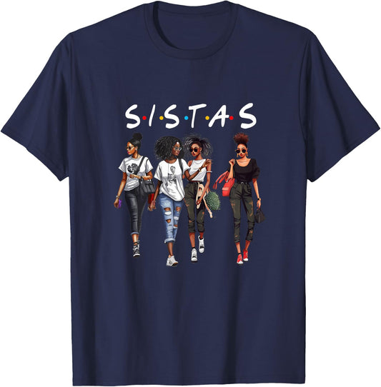Melanin Queen African American Pride Black Girl Magic Attire T-Shirt - T-Shirt | Navy