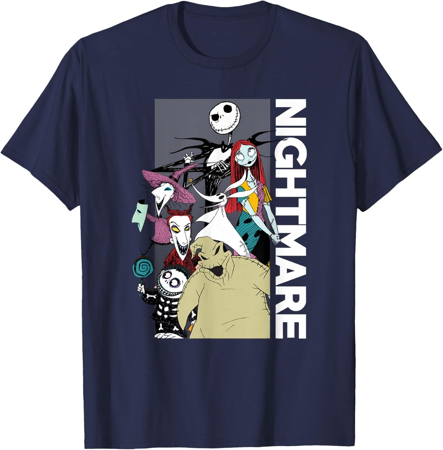 Disney The Nightmare Before Christmas Group Shot Poster T-Shirt - T-Shirt | Navy
