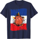 Basketball Team Yugoslavia Fan Splintered Yugoslavian Flag T-Shirt - T-Shirt | Navy