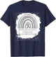 Parkinson's Disease Awareness Bleached Rainbow Gray Ribbon T-Shirt - T-Shirt | Navy
