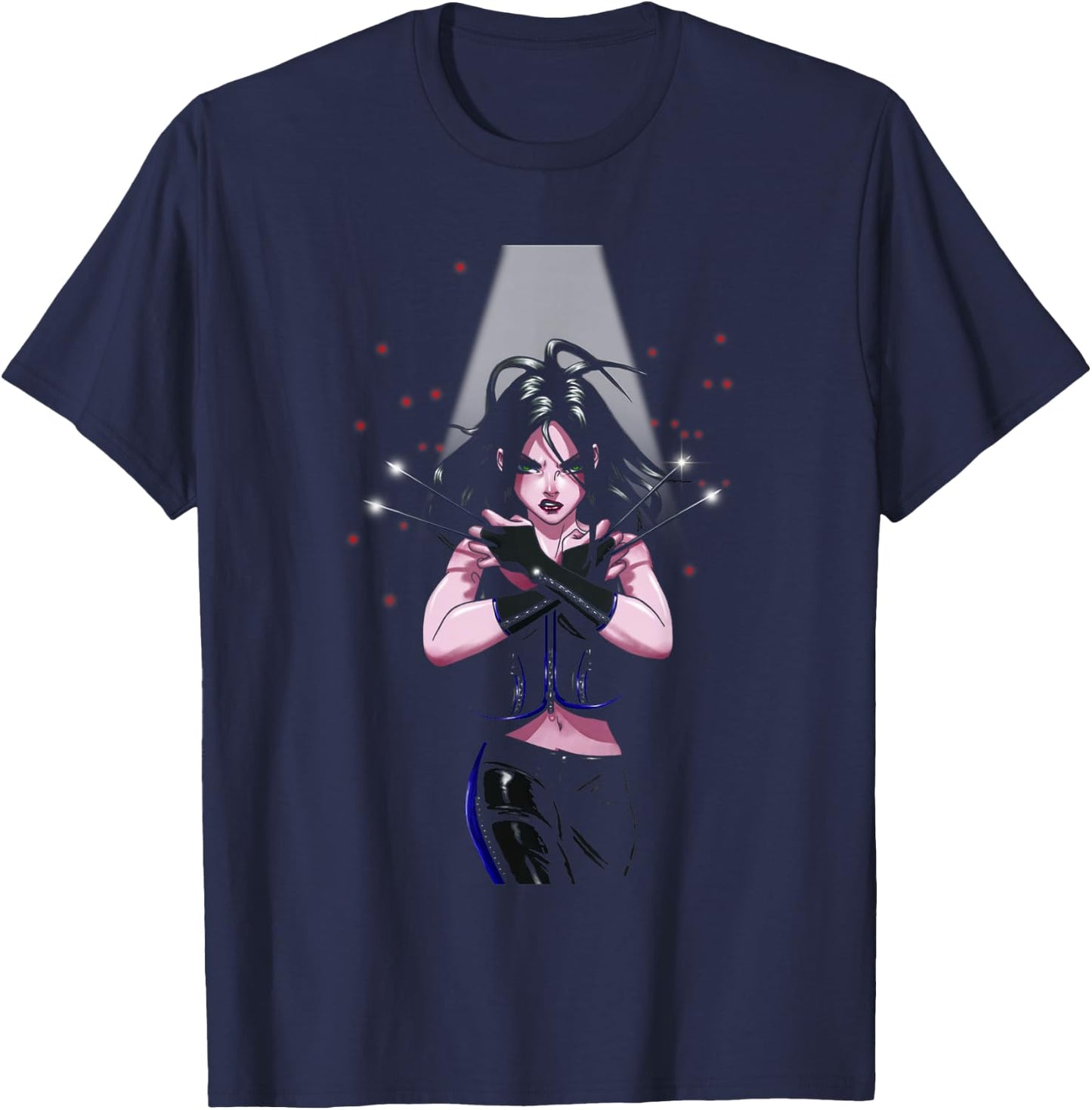 Marvel X-Men X-23 In The Spotlight Cool Portrait T-Shirt - T-Shirt | Navy