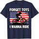 Forget Toys I Wanna Ride Mountain Bike - Downhill T-Shirt - T-Shirt | Navy