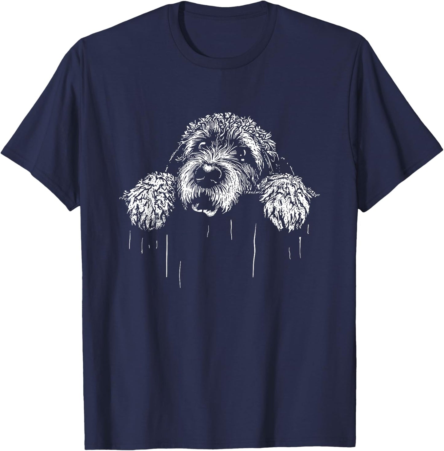 Labradoodle - Funny Vintage Labrador Poodle Dog Lover T-Shirt - T-Shirt | Navy
