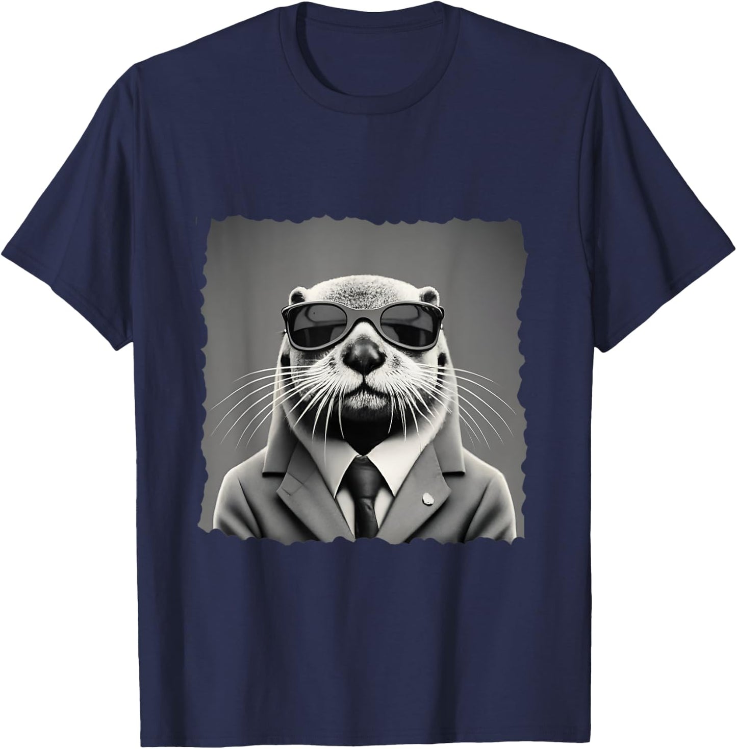 Sea Otter Lover Funny Design T-Shirt - T-Shirt | Navy