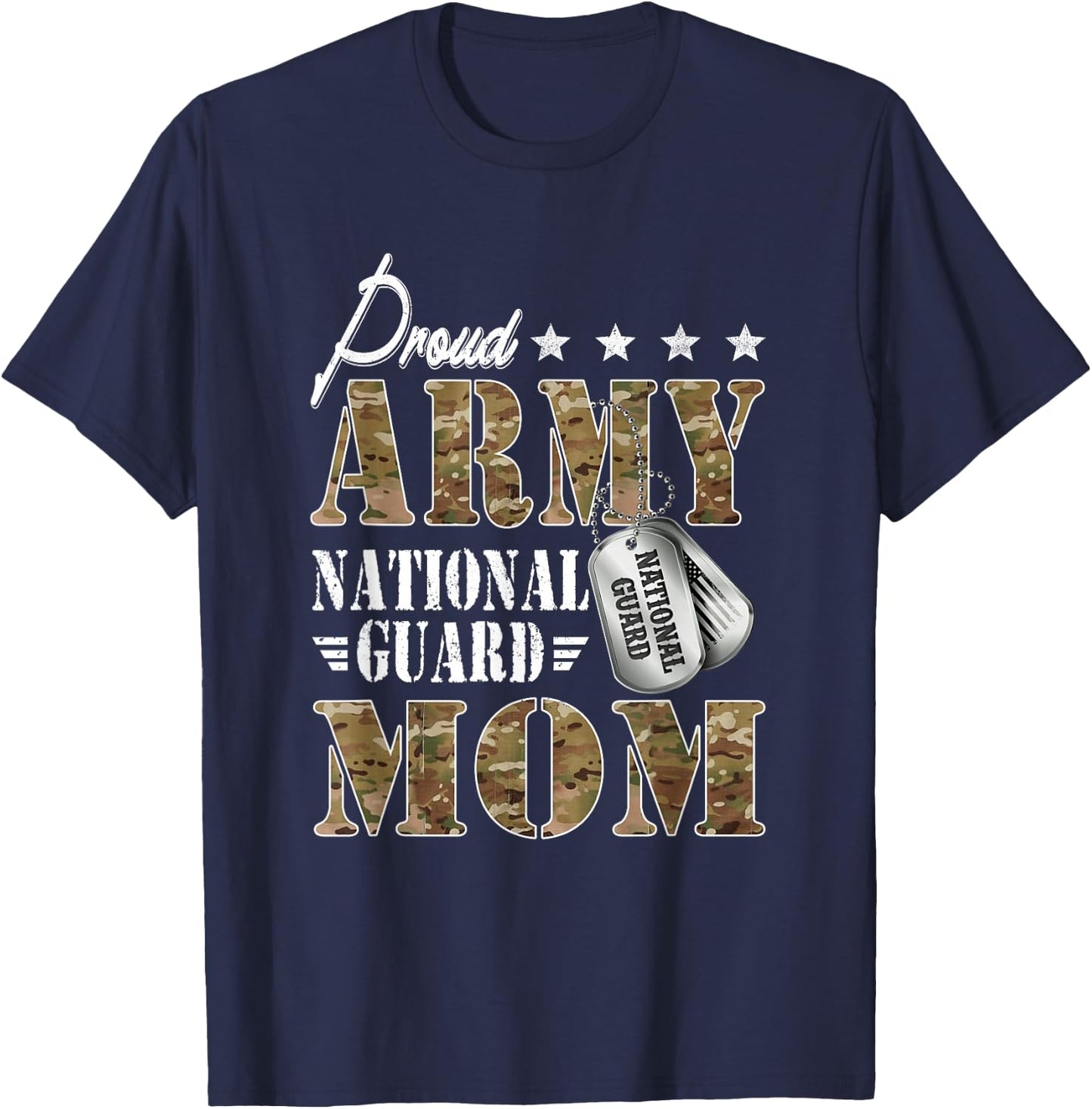 Proud Army National Guard Mom National Guard Graduation T-Shirt - T-Shirt | Navy