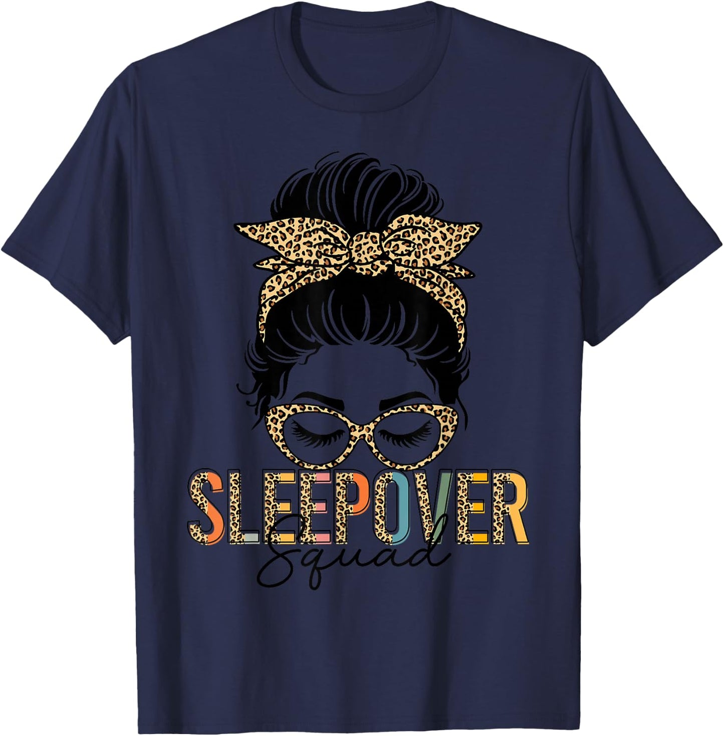 Cute Sleepover Squad Pajama Party Slumber Party T-Shirt - T-Shirt | Navy