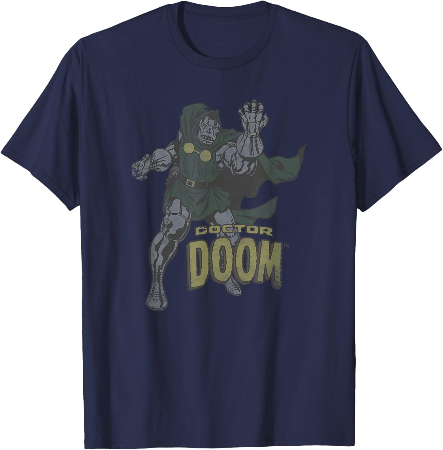 Marvel Fantastic Four Doctor Doom Vintage Portrait T-Shirt - T-Shirt | Navy