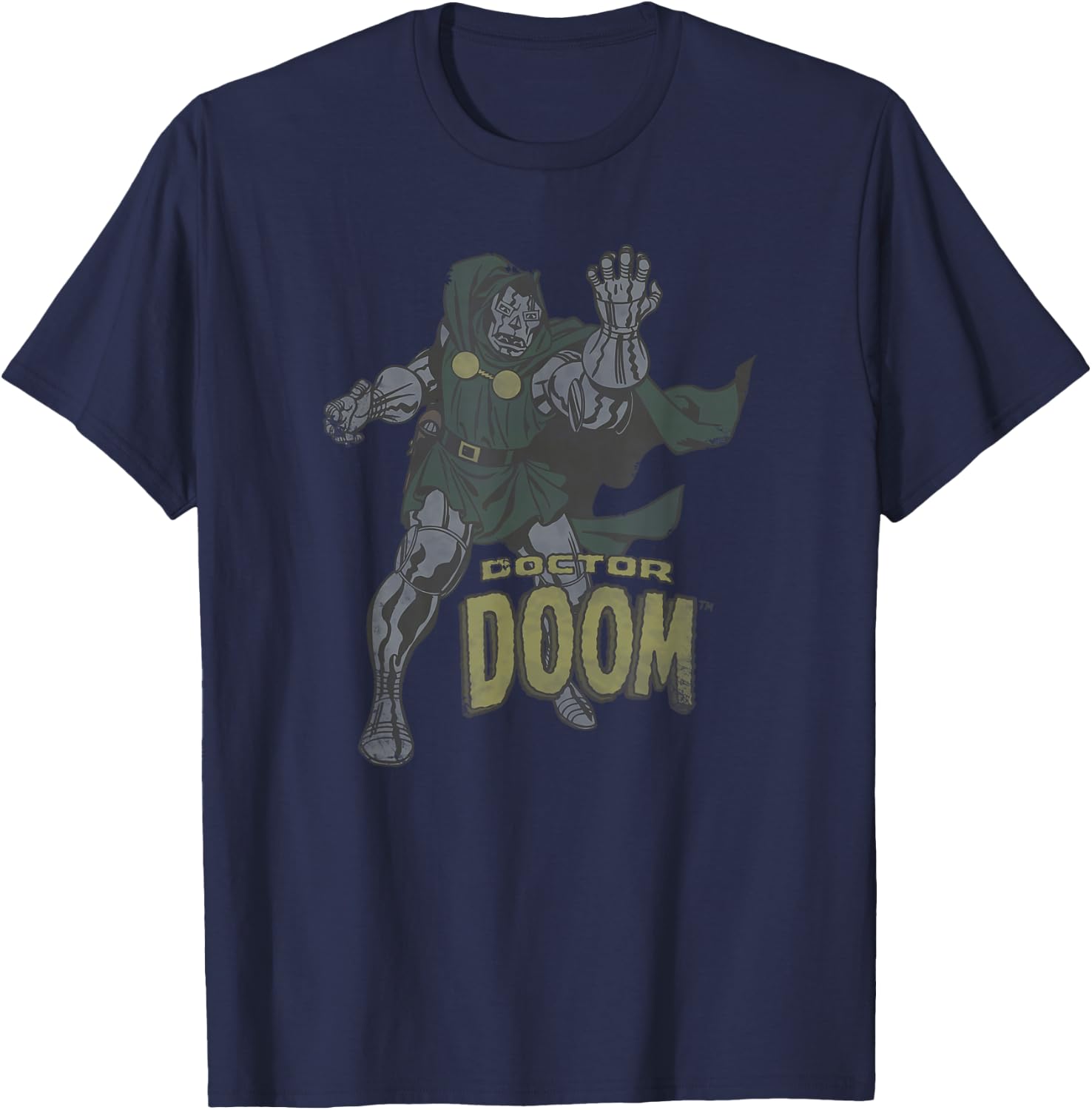 Marvel Fantastic Four Doctor Doom Vintage Portrait T-Shirt - T-Shirt | Navy