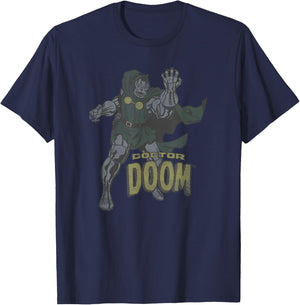 Marvel Fantastic Four Doctor Doom Vintage Portrait T-Shirt - T-Shirt | Navy