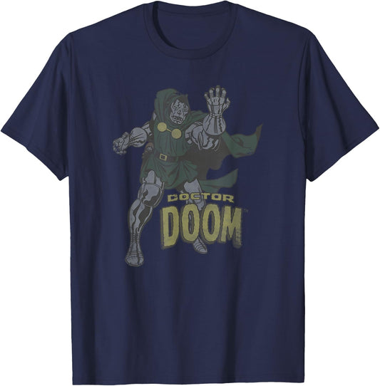 Marvel Fantastic Four Doctor Doom Vintage Portrait T-Shirt - T-Shirt | Navy