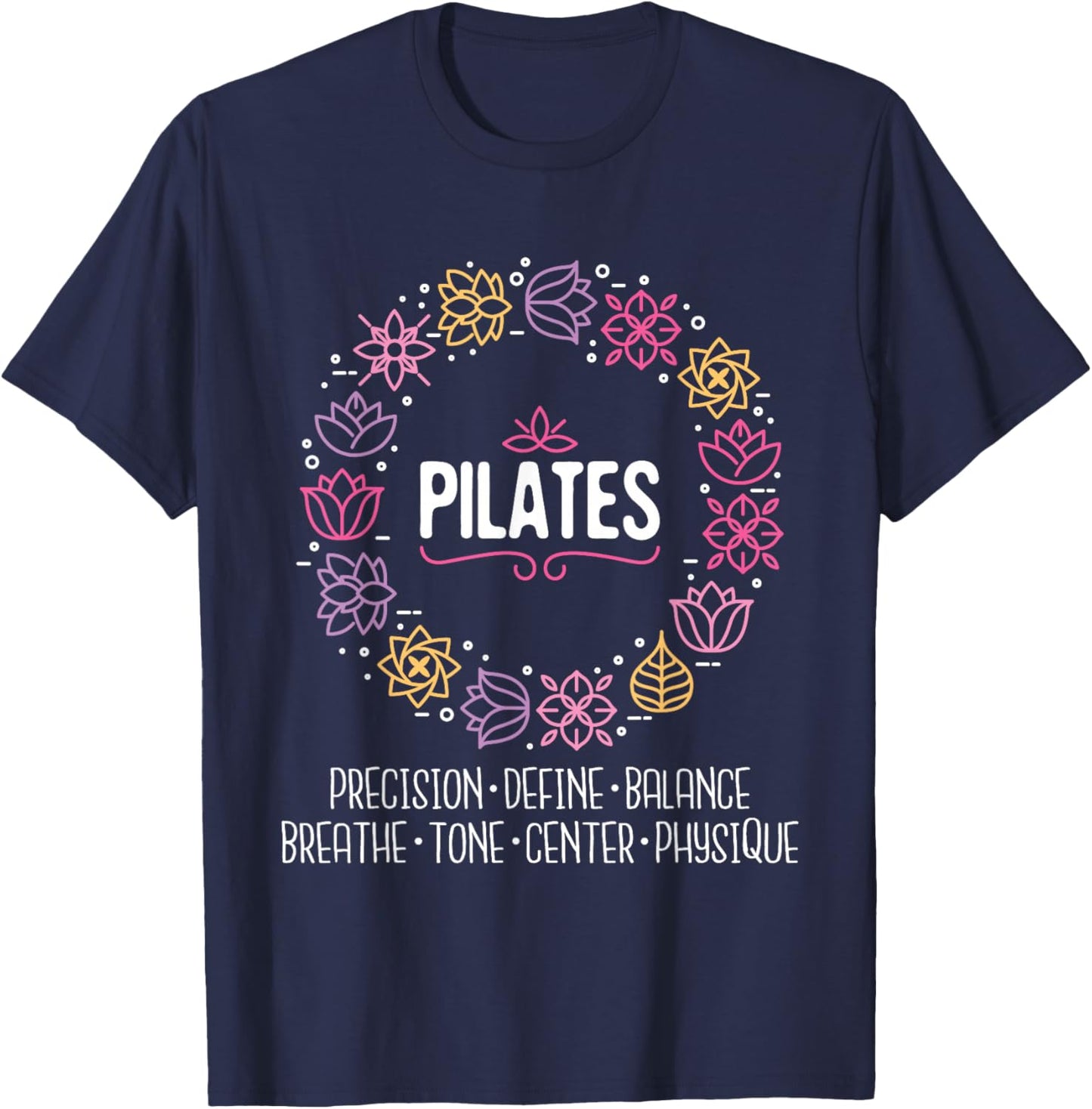 Pilates - Health Enthusiast Fitness Coach Training Workout T-Shirt - T-Shirt | Navy