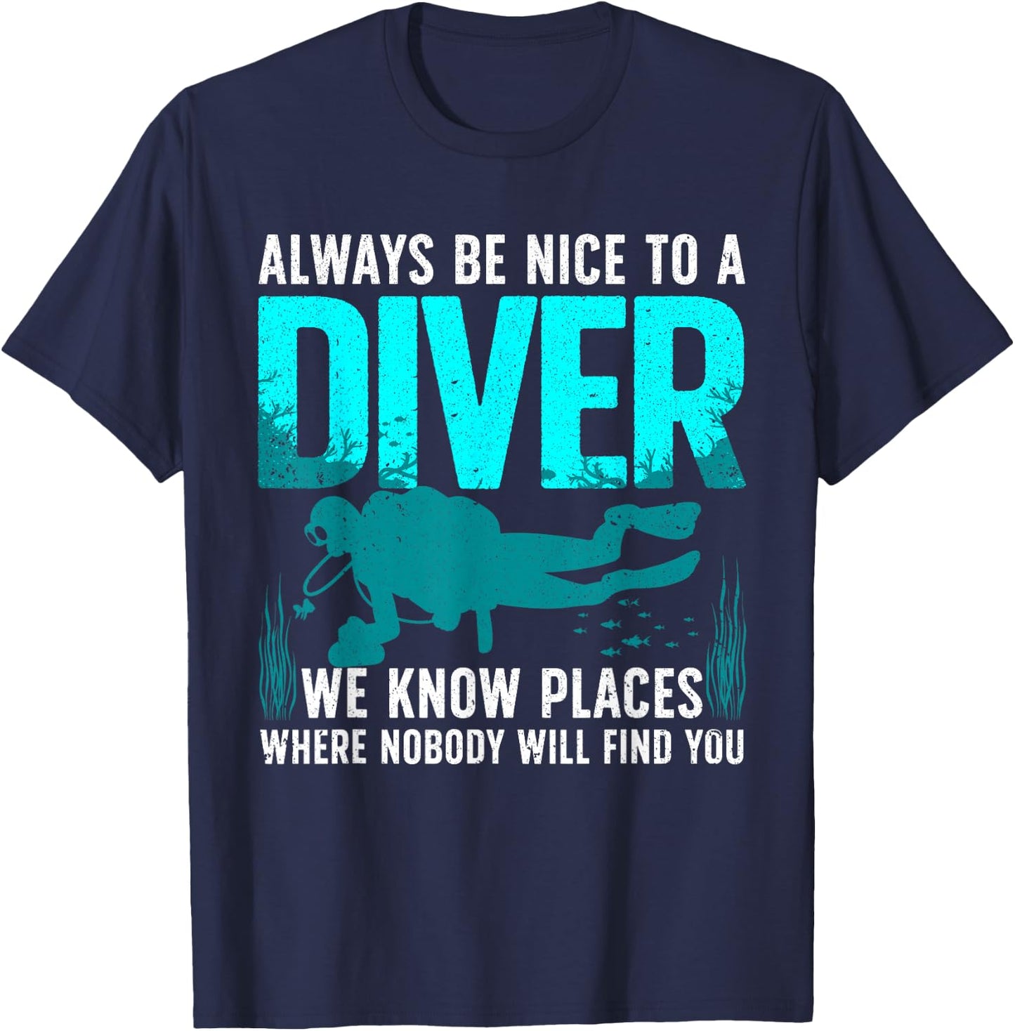 Cool Scuba Diving Women Open Water Ocean Diver Lover T-Shirt - T-Shirt | Navy