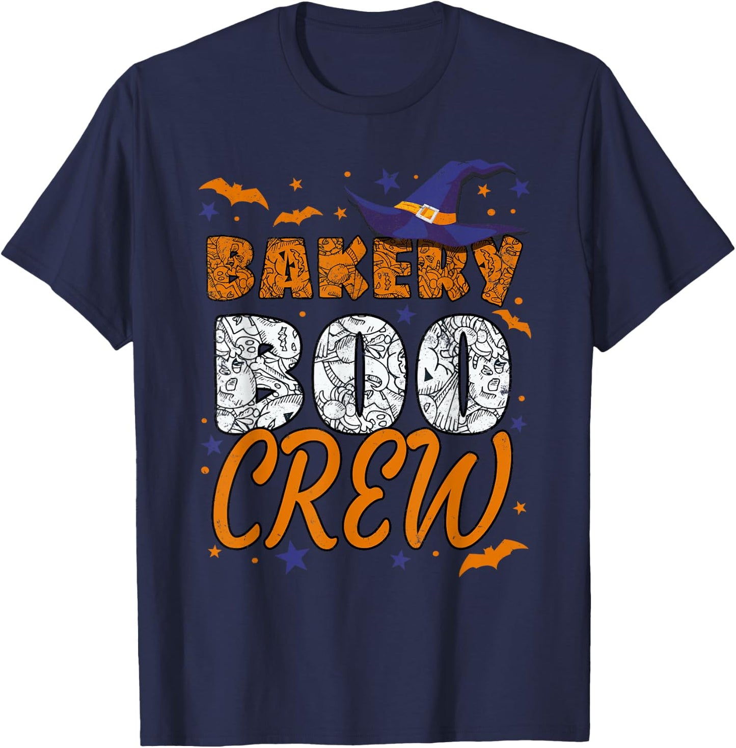 Bakery Boo Crew Halloween Baker Matching T-Shirt - T-Shirt | Navy