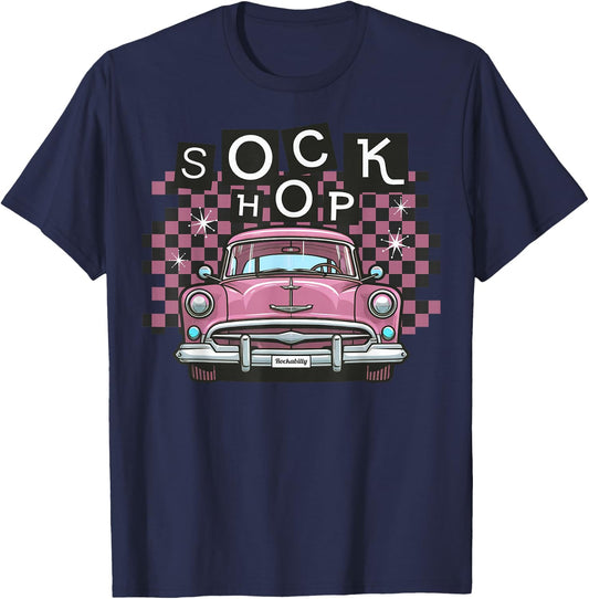 50s Sock Hop Dance Part Retro 1950s Party Doo Wop Rockabilly T-Shirt - T-Shirt | Navy