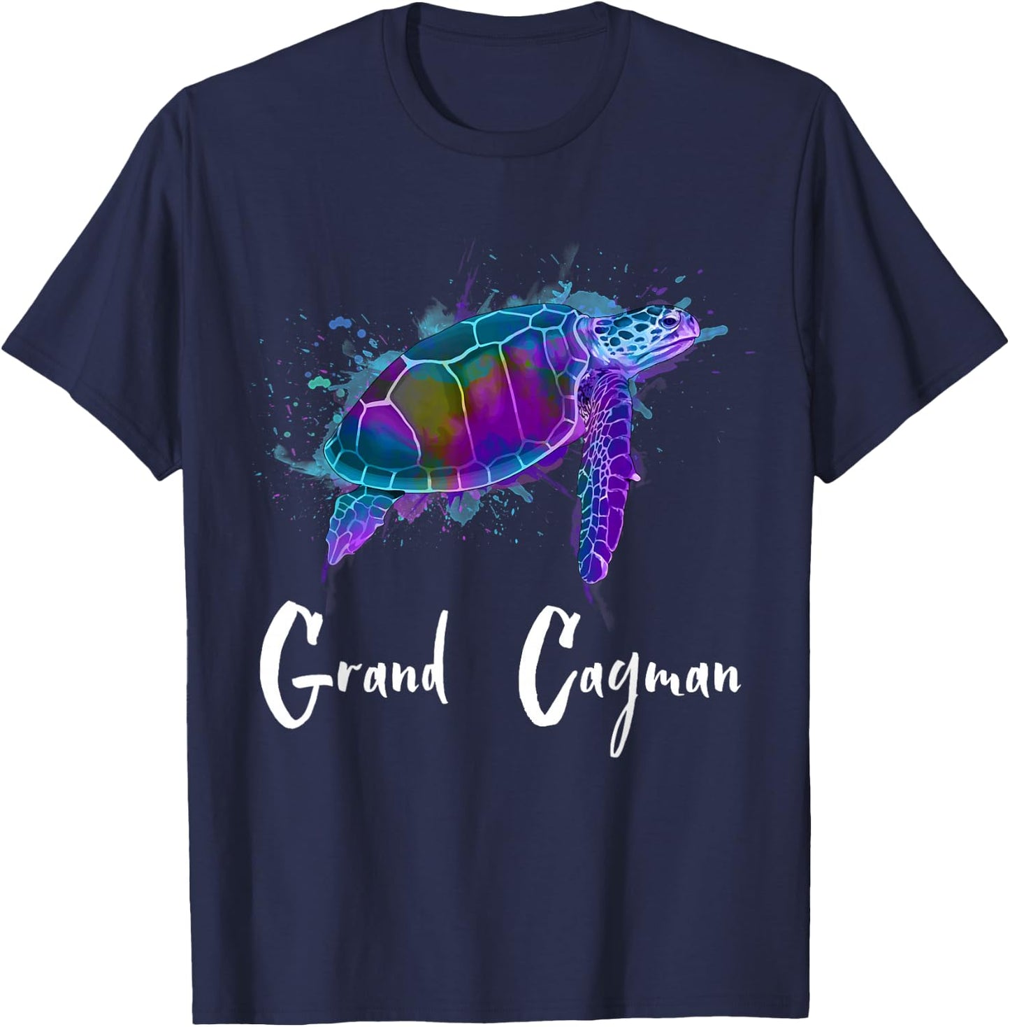 Grand Cayman Souvenir Cayman Islands Sea Turtle Grand Cayman T-Shirt - T-Shirt | Navy