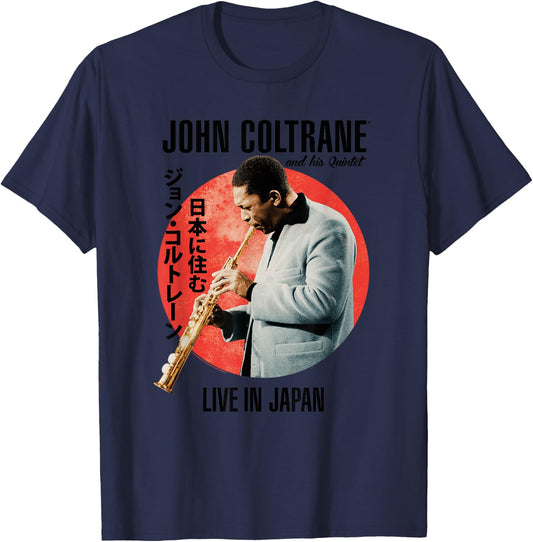 John Coltrane Live In Japan T-Shirt - T-Shirt | Navy