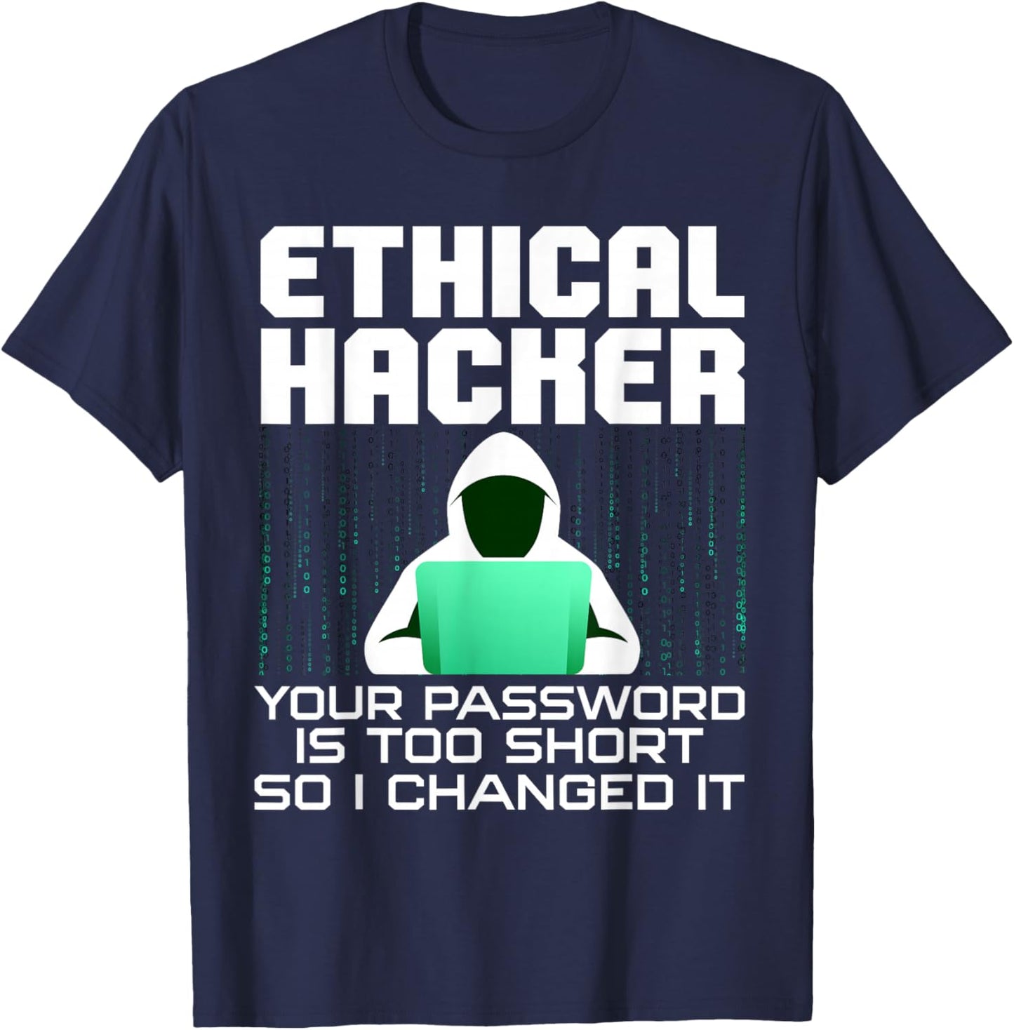 Funny Hacker Art Women Hacking Lover Computer Nerd T-Shirt - T-Shirt | Navy