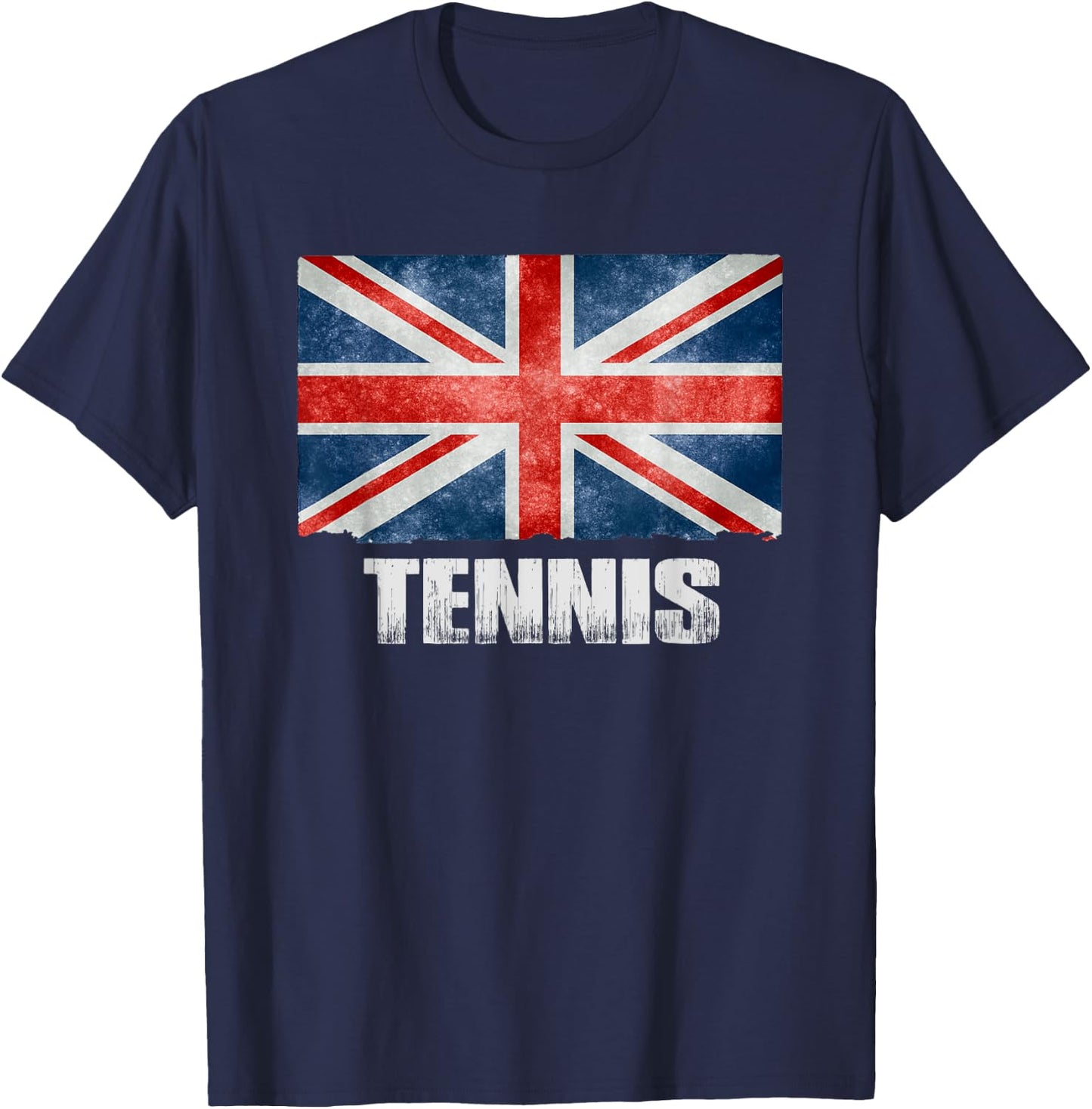 Great Britain UK Flag Tennis - Patriotic UK Tennis Gift Kids Men T-Shirt - T-Shirt | Navy